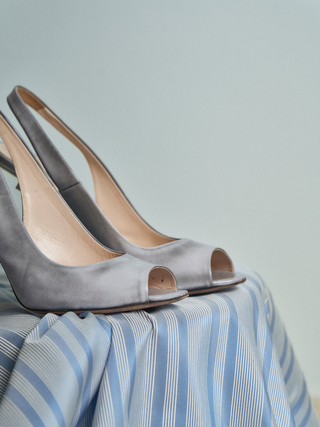 Sandali sling back Prada ss2010 plexiglass pelle spazzolata