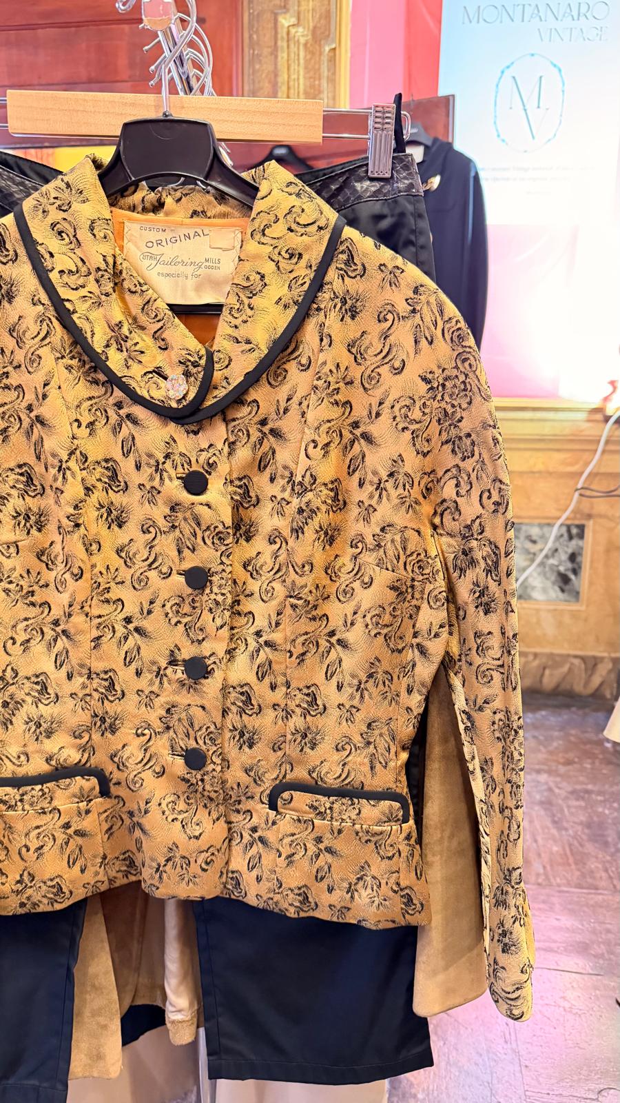 giacca anni 50 in tessuto jacquard