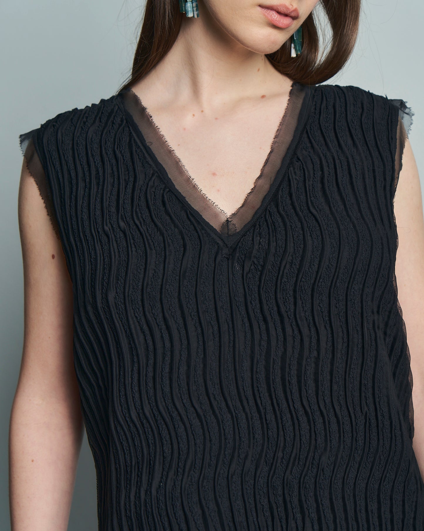 Abito in seta manipolata Alberta Ferretti vintage nuovo