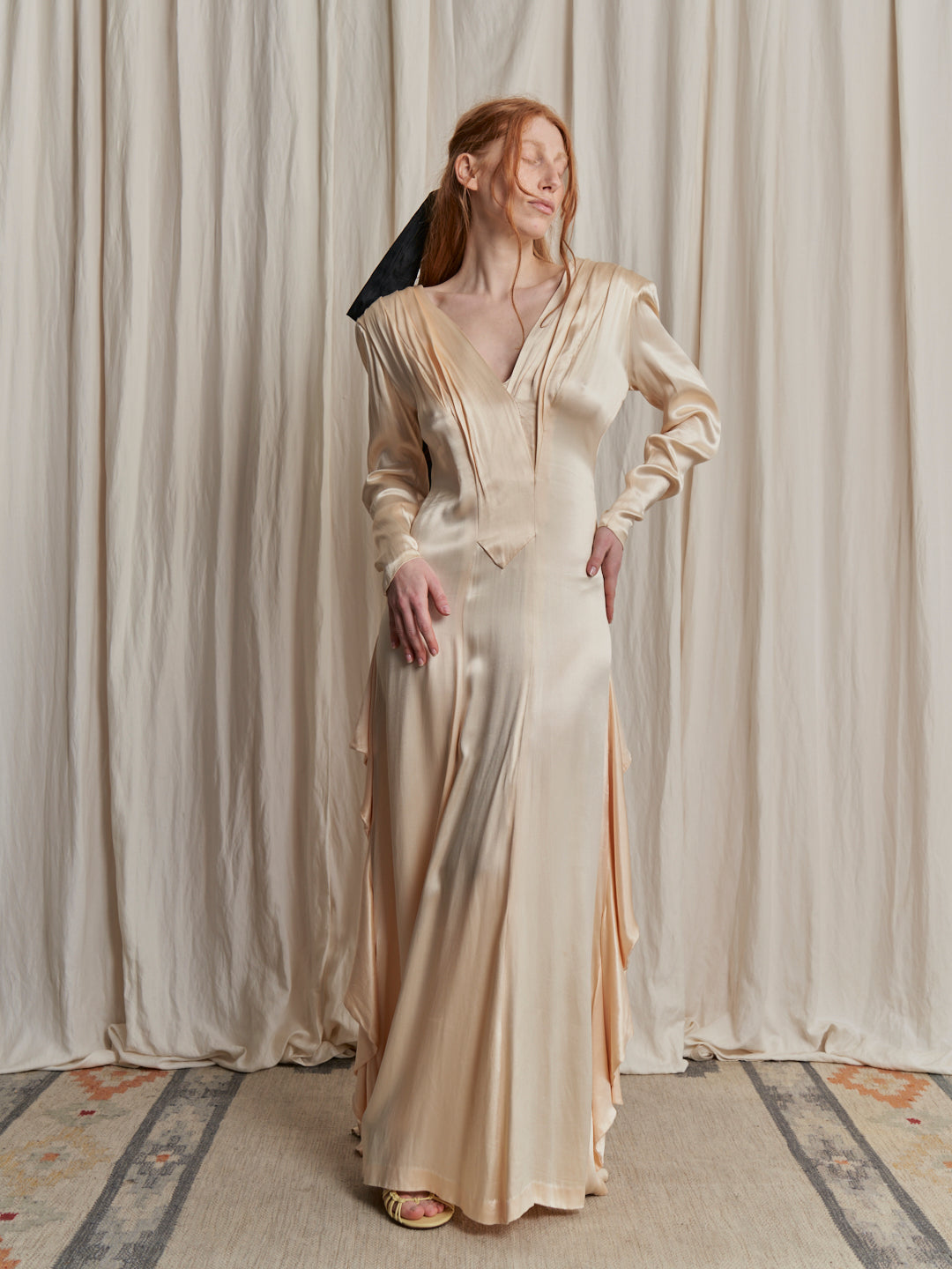 Abito da Sposa anni 40 in raso di seta