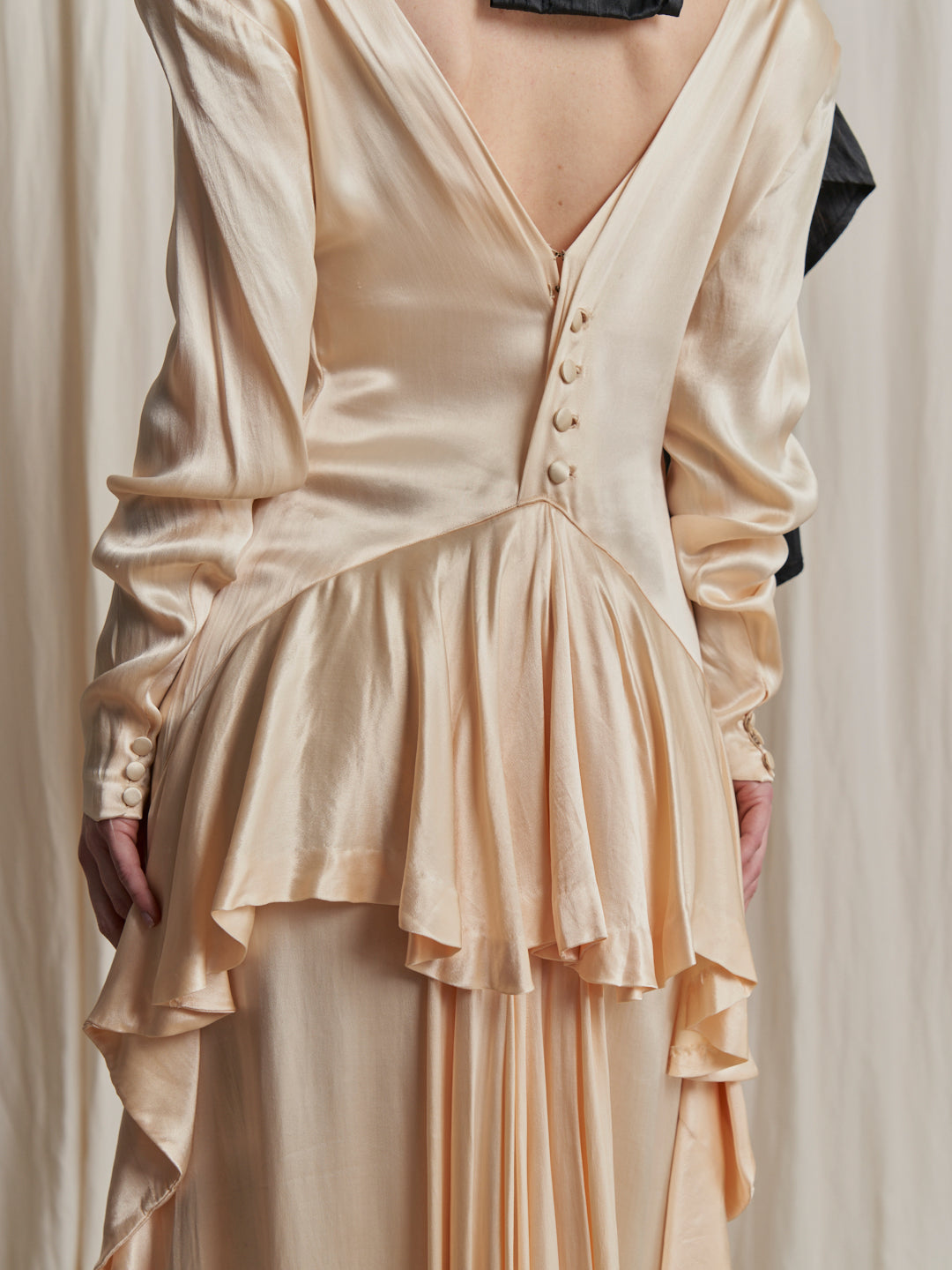 Abito da Sposa anni 40 in raso di seta