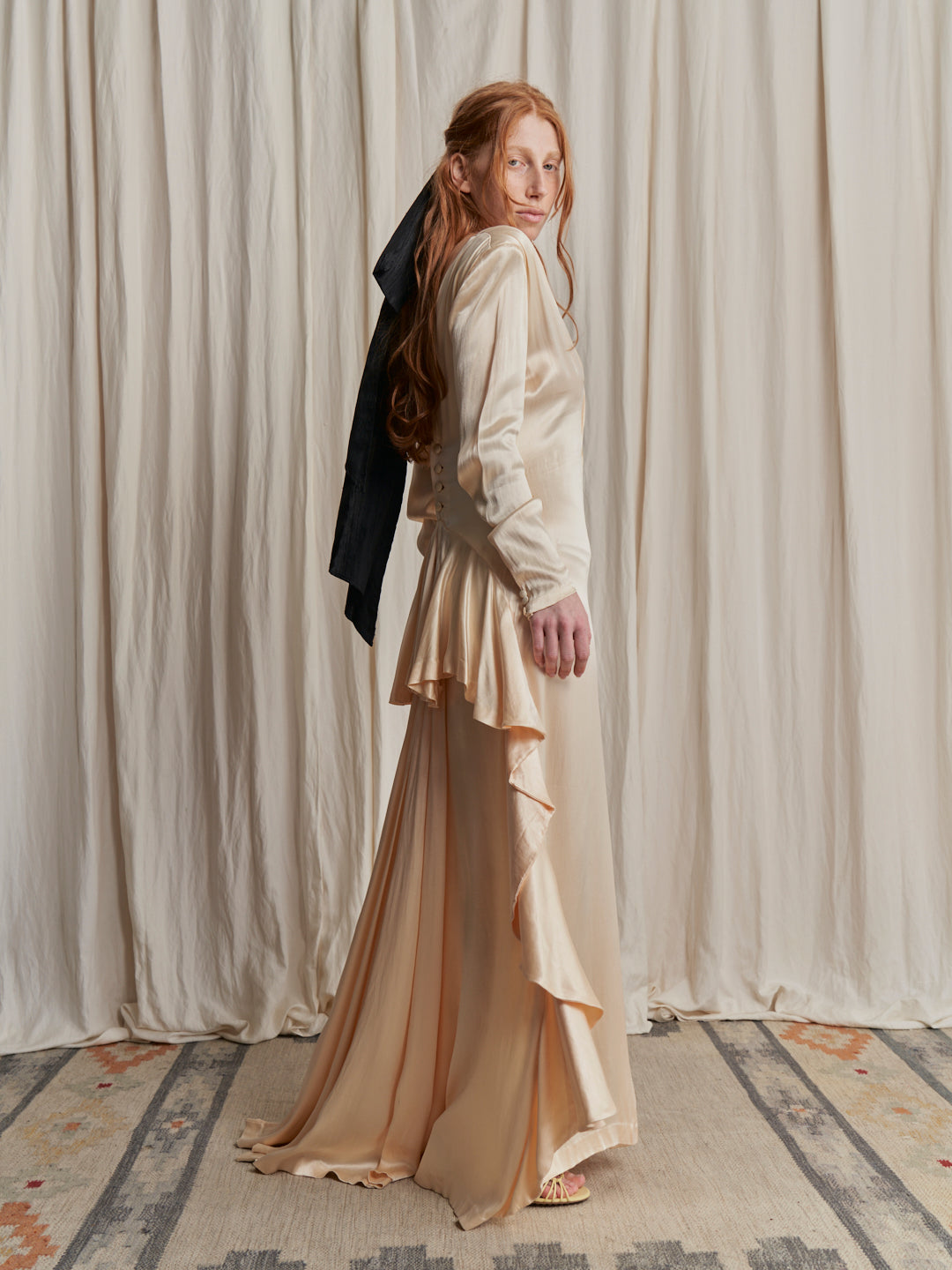 Abito da Sposa anni 40 in raso di seta