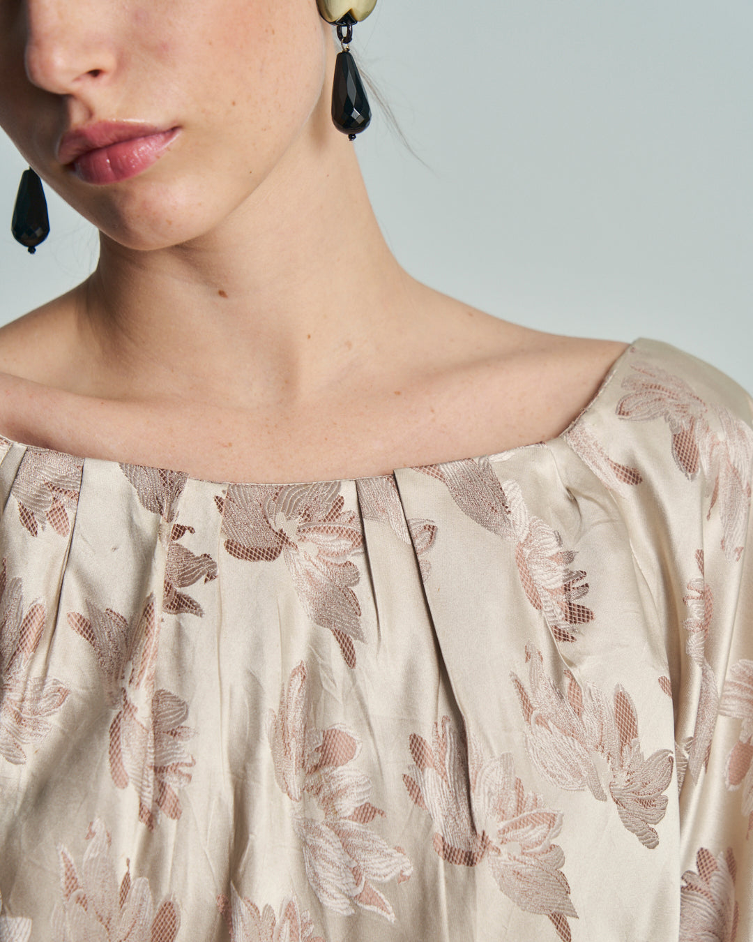 Abito anni 60 autentico in jacquard di seta.