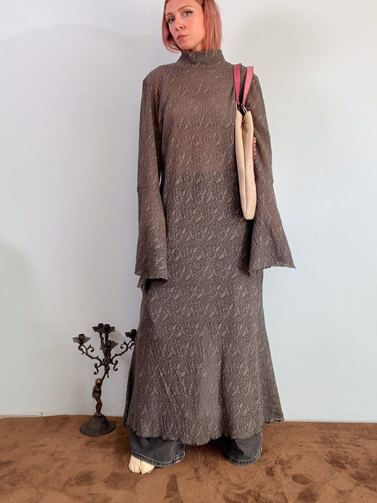 Abito In jersey effetto pizzo Montanaro Vintage
