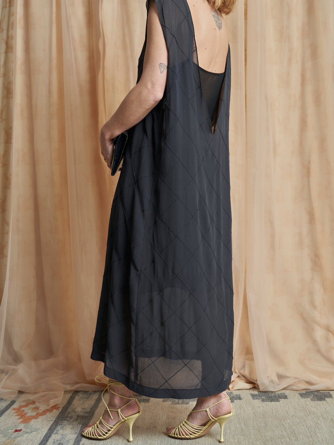Abito in pura seta lavorata con sottoveste "Philosophy by Alberta Ferretti"