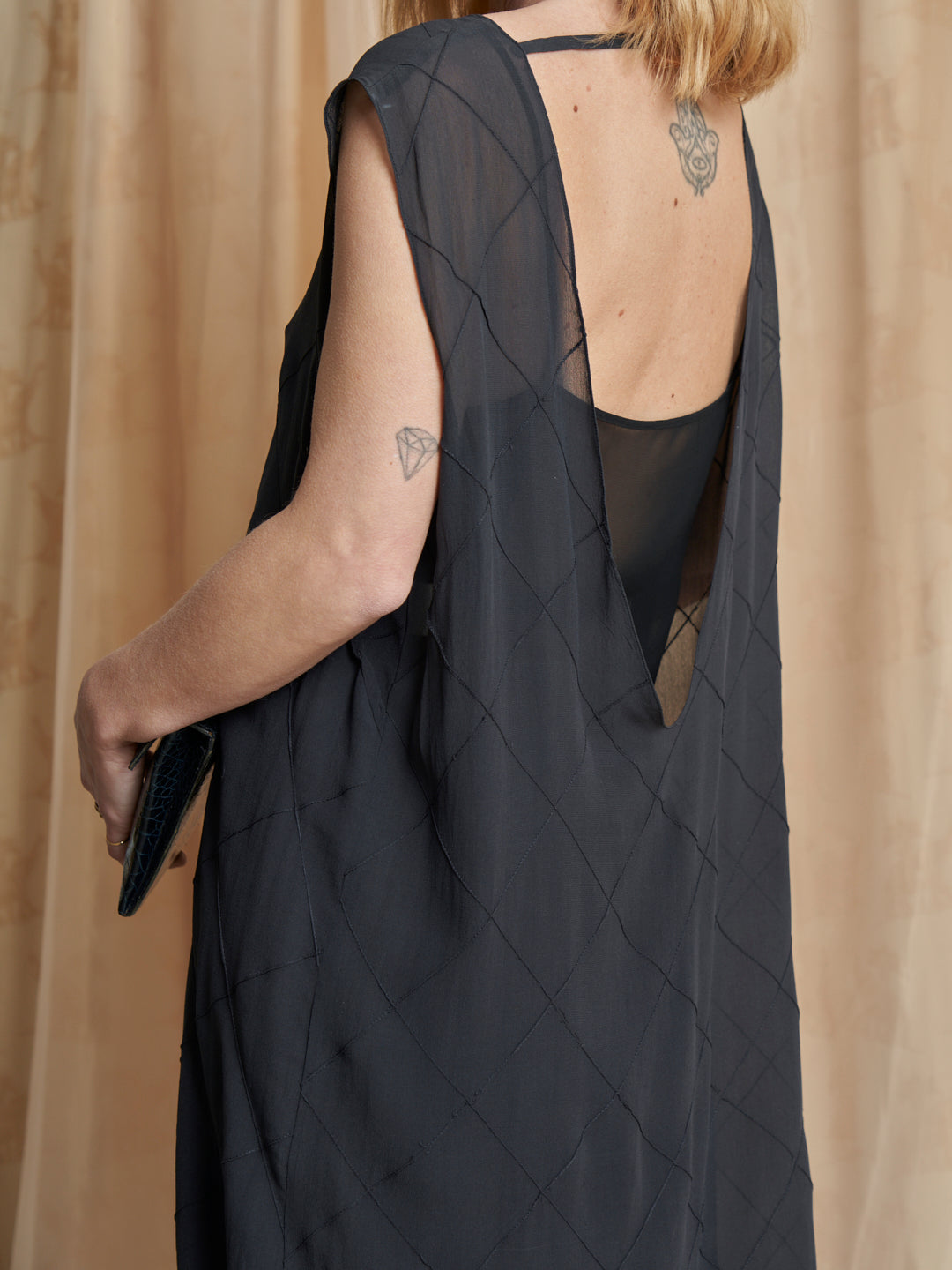 Abito in pura seta lavorata con sottoveste "Philosophy by Alberta Ferretti"