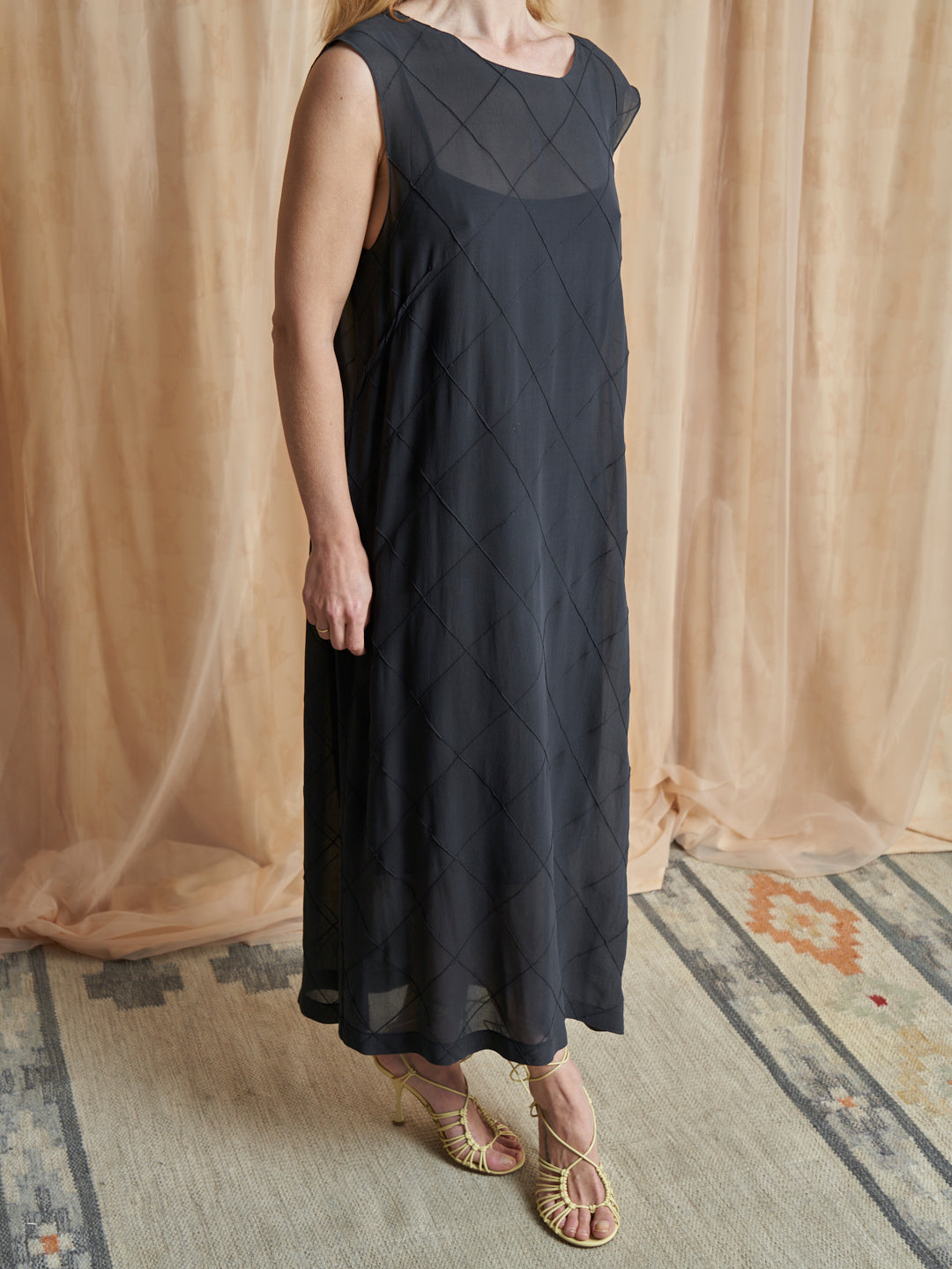 Abito in pura seta lavorata con sottoveste "Philosophy by Alberta Ferretti"