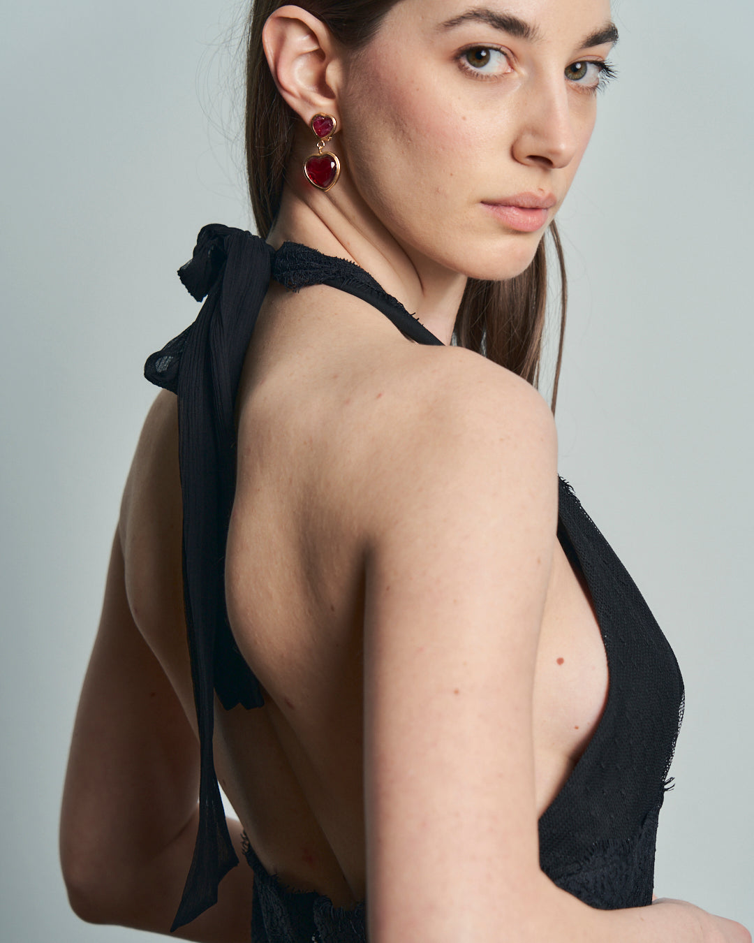 Abito collo americano e balze anni 2000 firmato BCBG MAXAZRIA