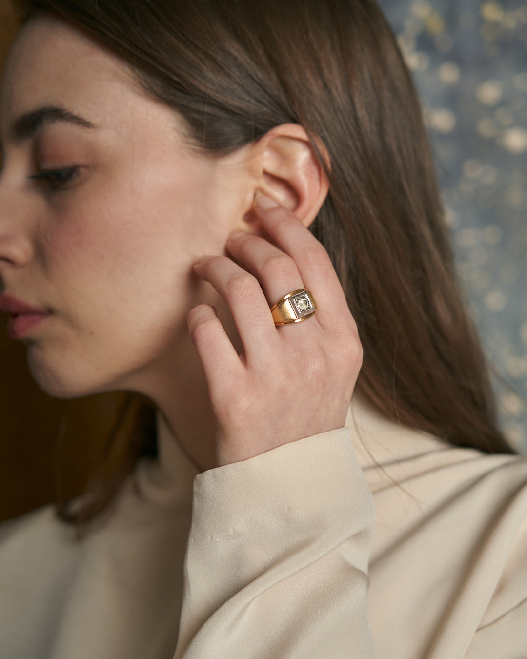 Anello americano placcato oro