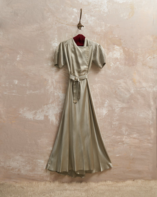 Abito anni 40 in raso di seta