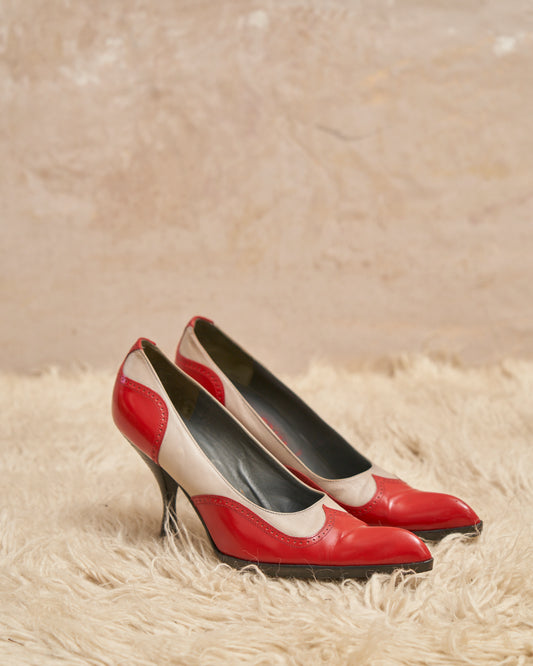 Decolleté MiuMiu punta rossa vintage