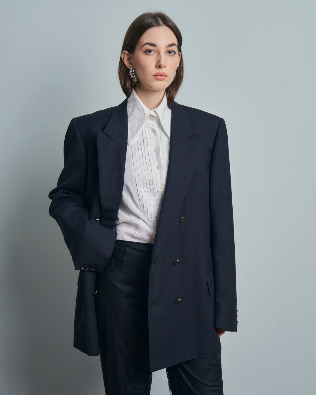 Blazer maschile Yves Saint Laurent doppio petto con doppio spacco