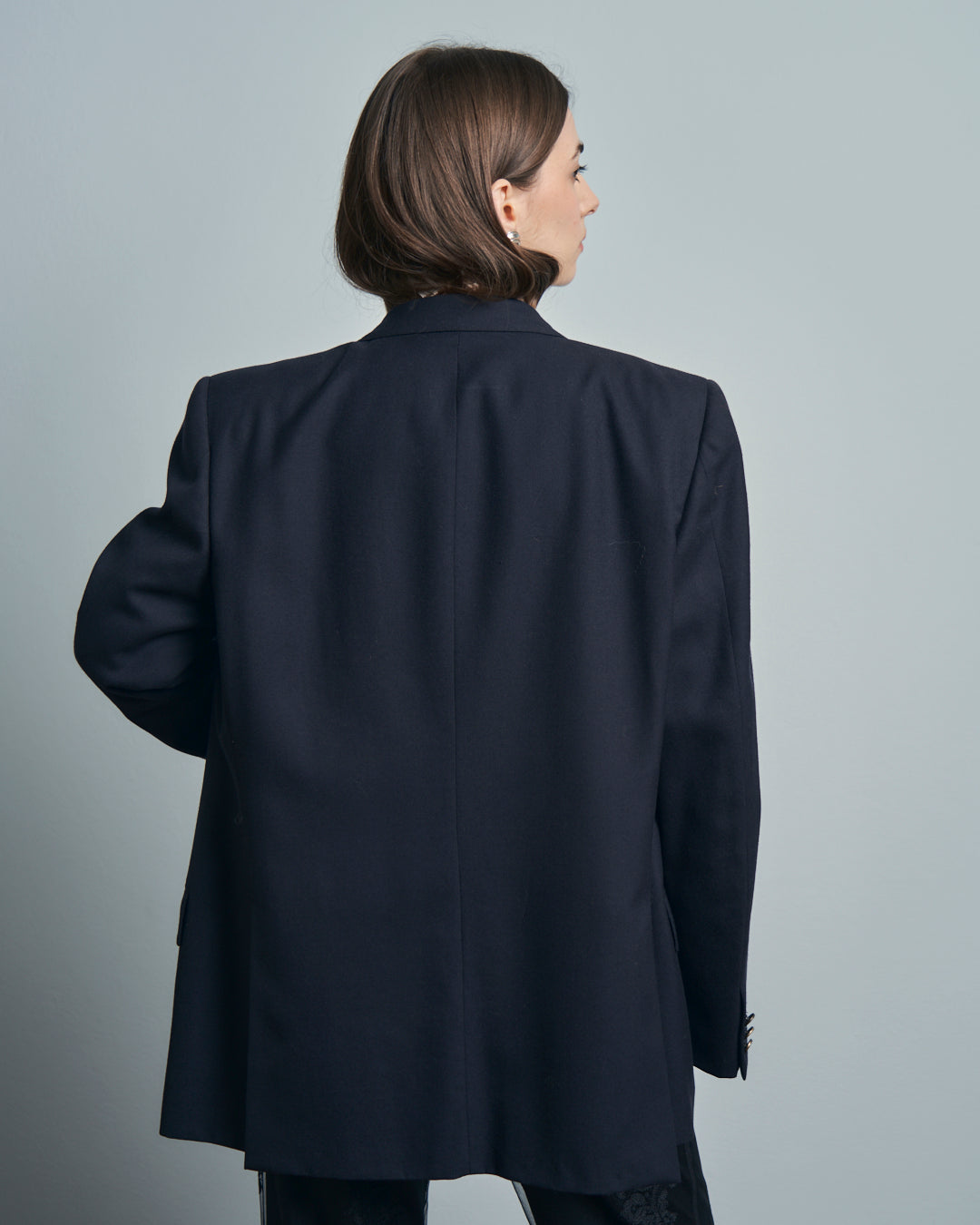 Blazer maschile Yves Saint Laurent doppio petto con doppio spacco