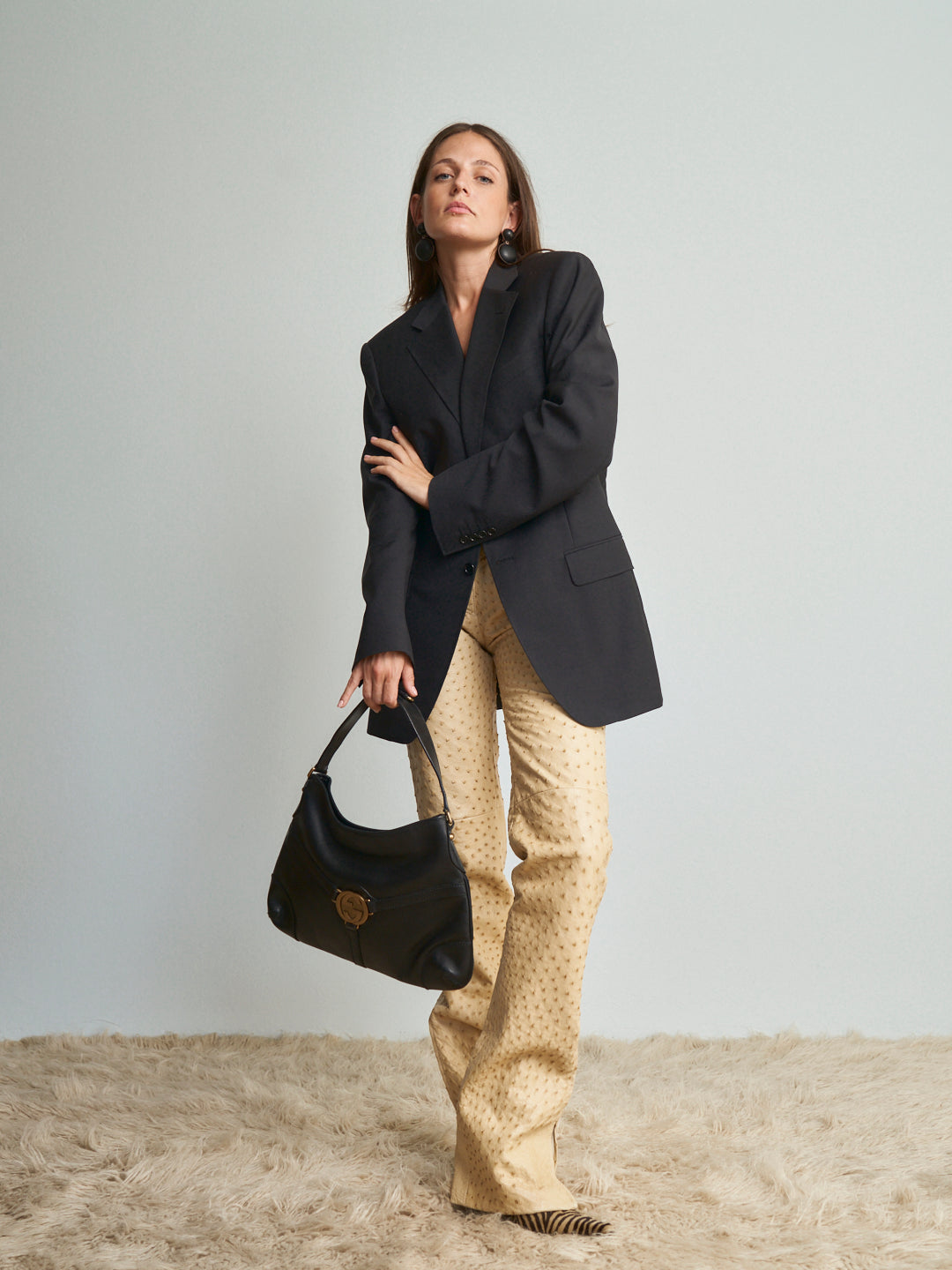 Giacca Blazer Canali in Lana pettinata,tessuto occhio di pernice monopetto classico