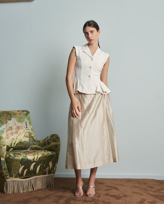 Blusa Antonio Berardi in jersey doppiato lycra a peplum