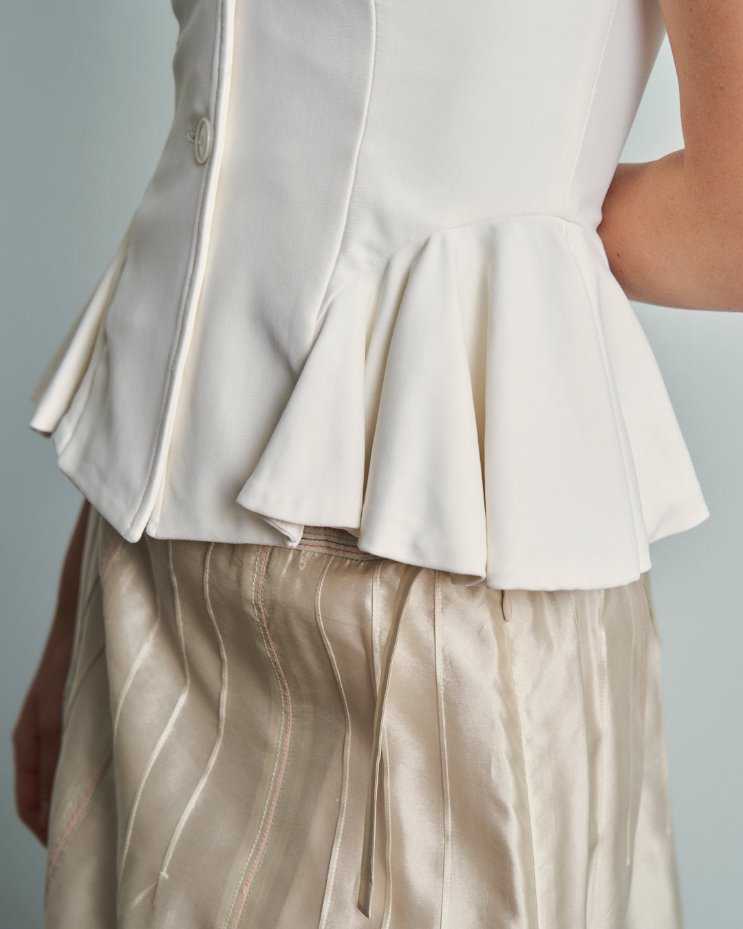Blusa Antonio Berardi in jersey doppiato lycra a peplum