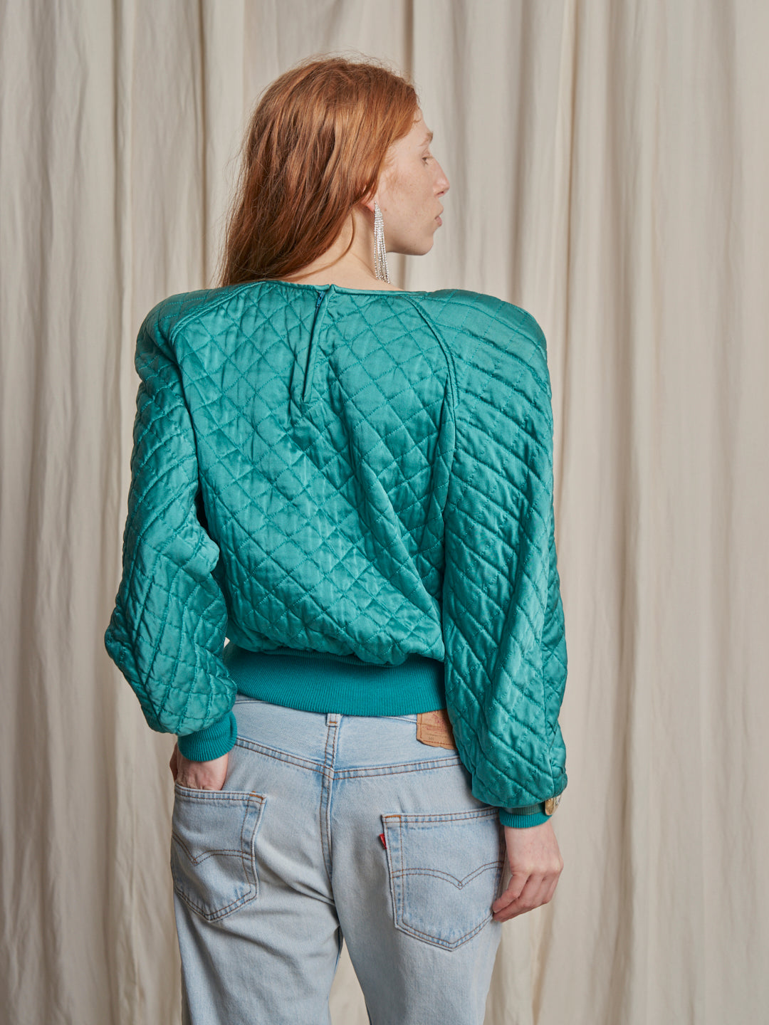 Blusa in seta matelassé Valentino anni 80