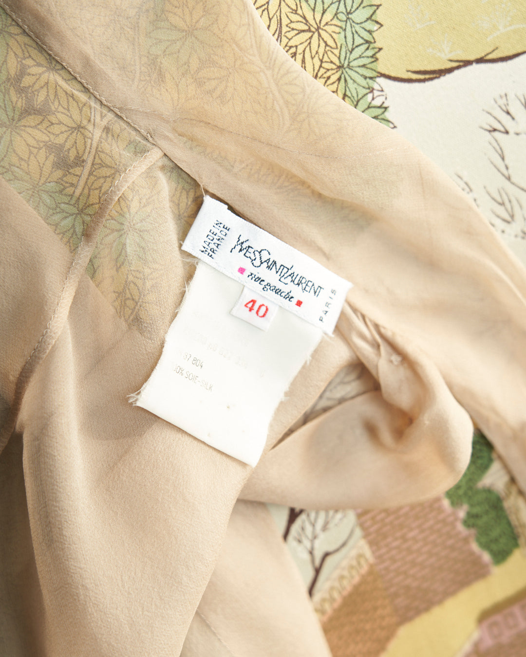 Blusa in voile di seta Yves Saint Laurent