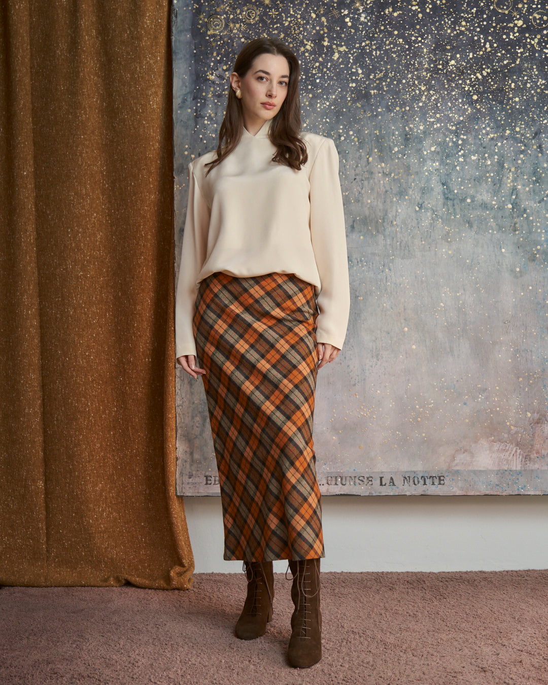 Orecchini effetto avorio