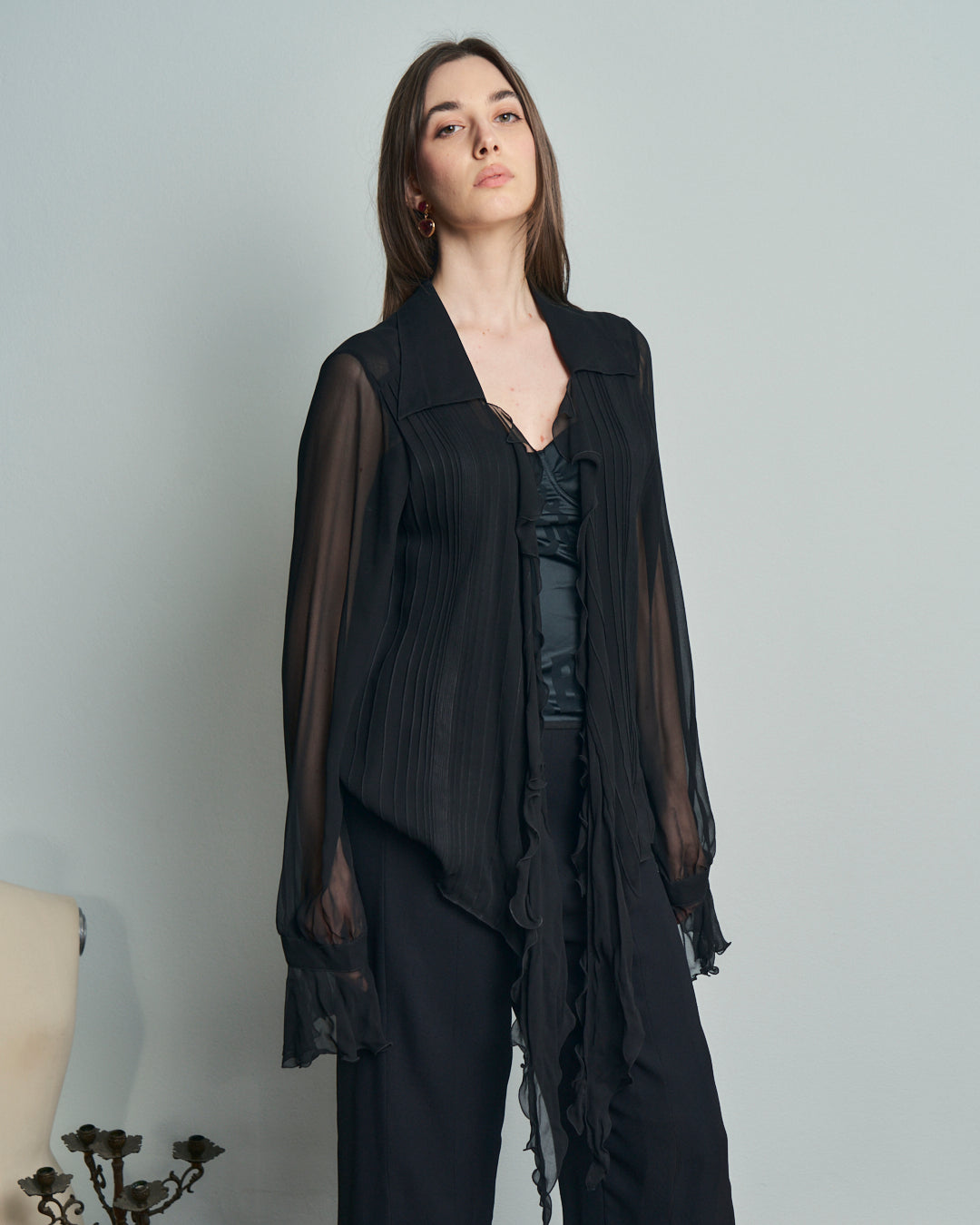 Camicia sartoriale anni 90 in pura seta, mai indossata