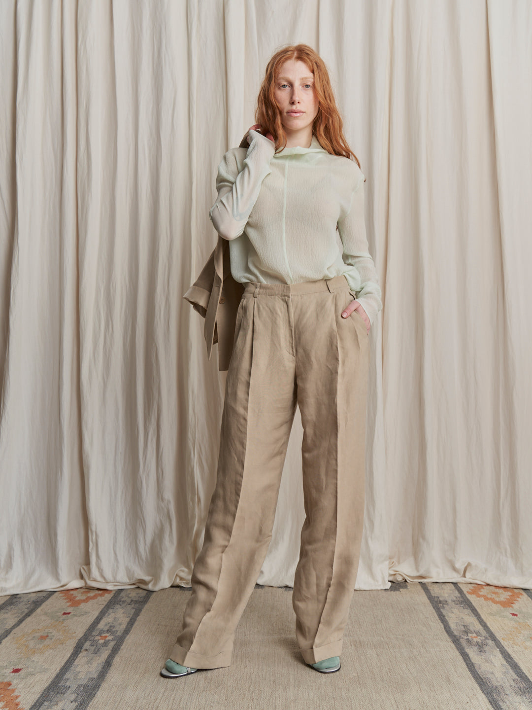 Blusa in pura seta Made in Italy crêpe