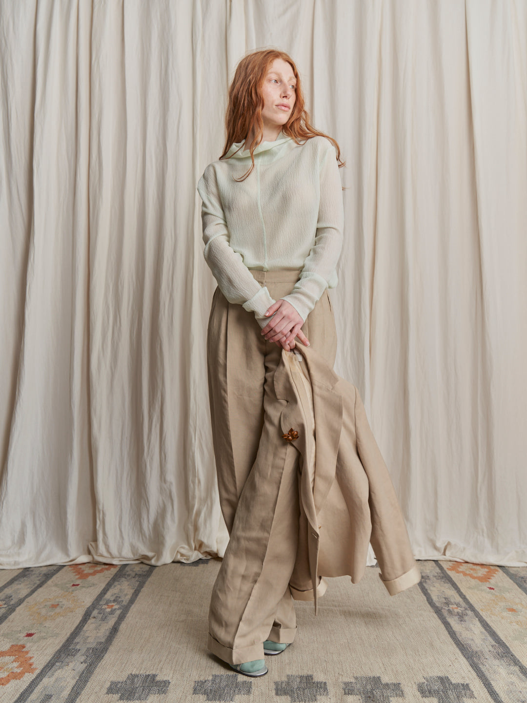 Blusa in pura seta Made in Italy crêpe