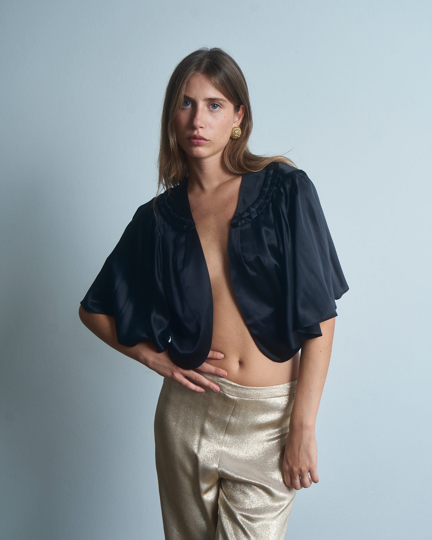 Bolero in seta nero