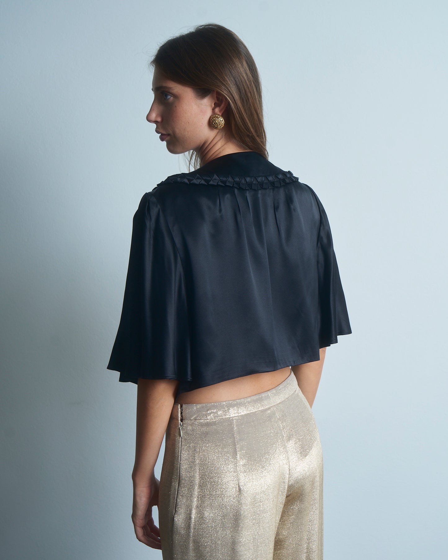 Bolero in seta nero