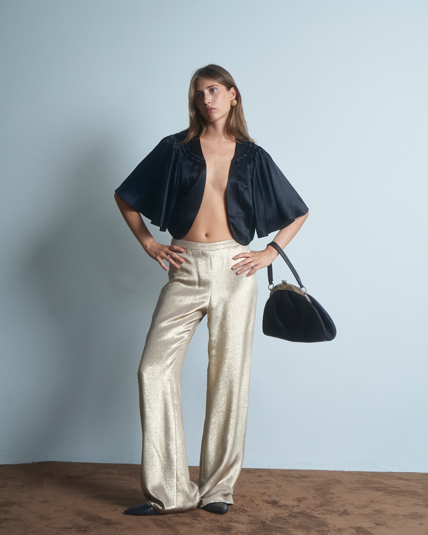 Bolero in seta nero