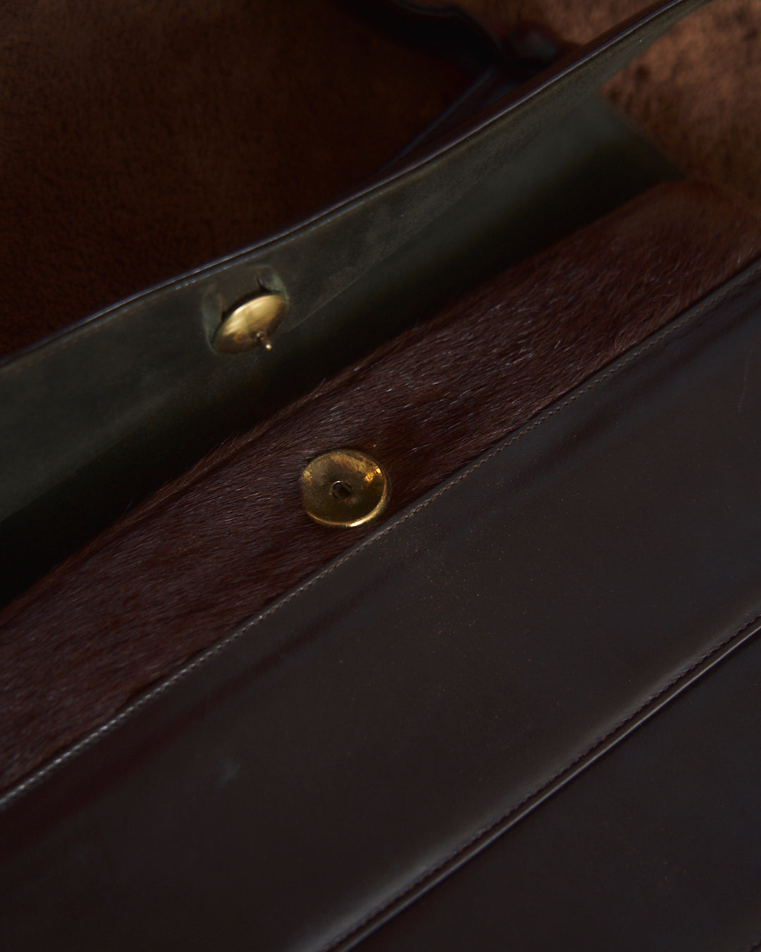 Borsa in cavallino e pelle anni 60 made in Italy originale.