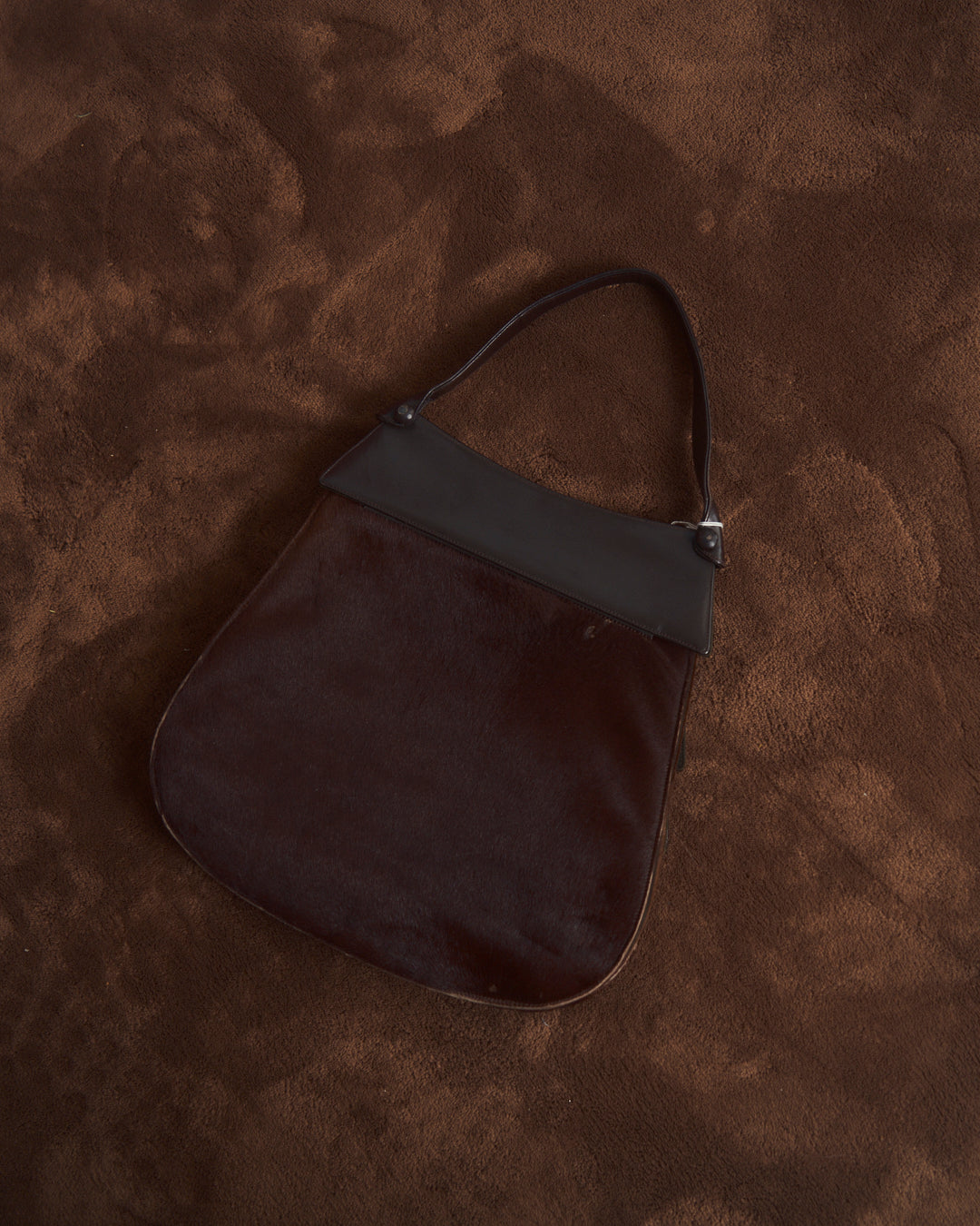 Borsa in cavallino e pelle anni 60 made in Italy originale.