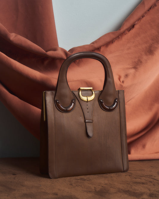 Borsa anni 60 in pelle made in Italy