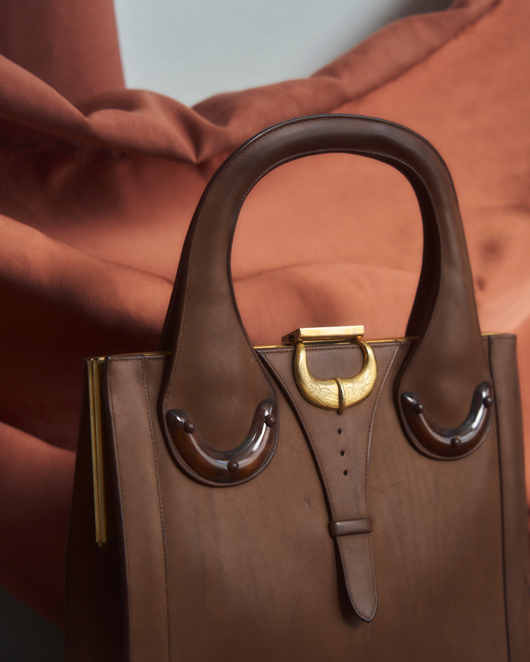 Borsa anni 60 in pelle made in Italy