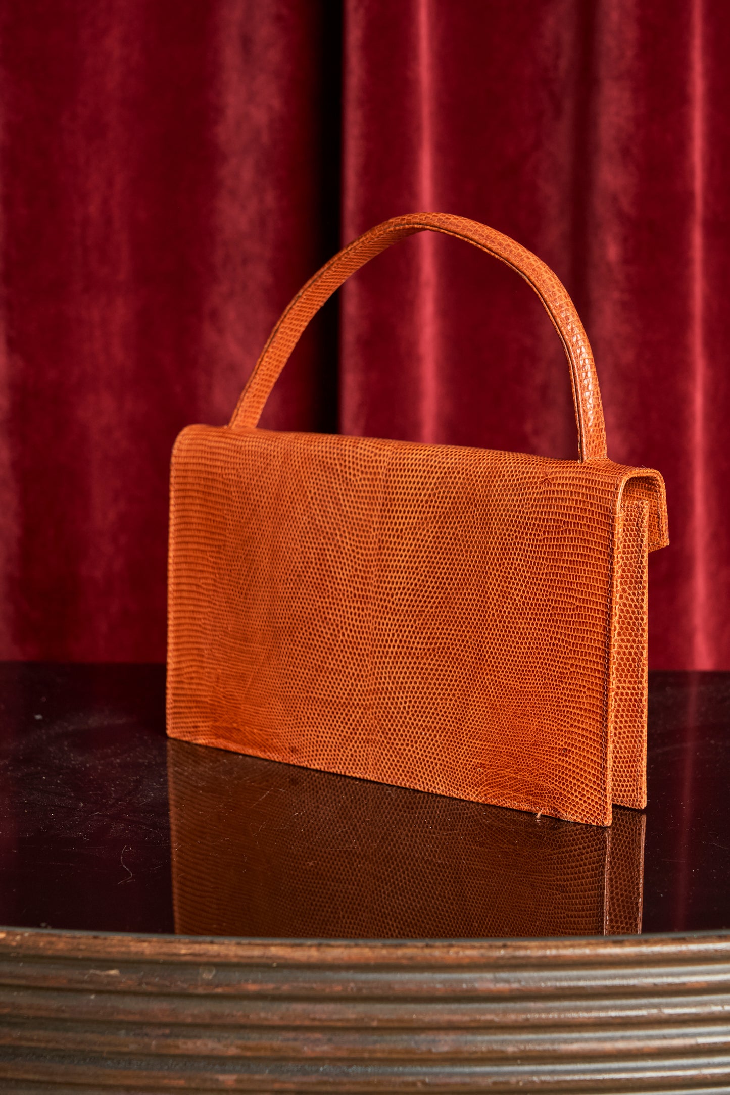Borsa a mano in rettile vintage