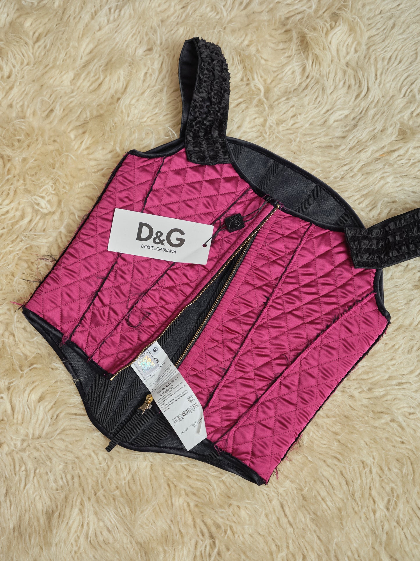 Bustier firmato D&G archivio stecche matelassé