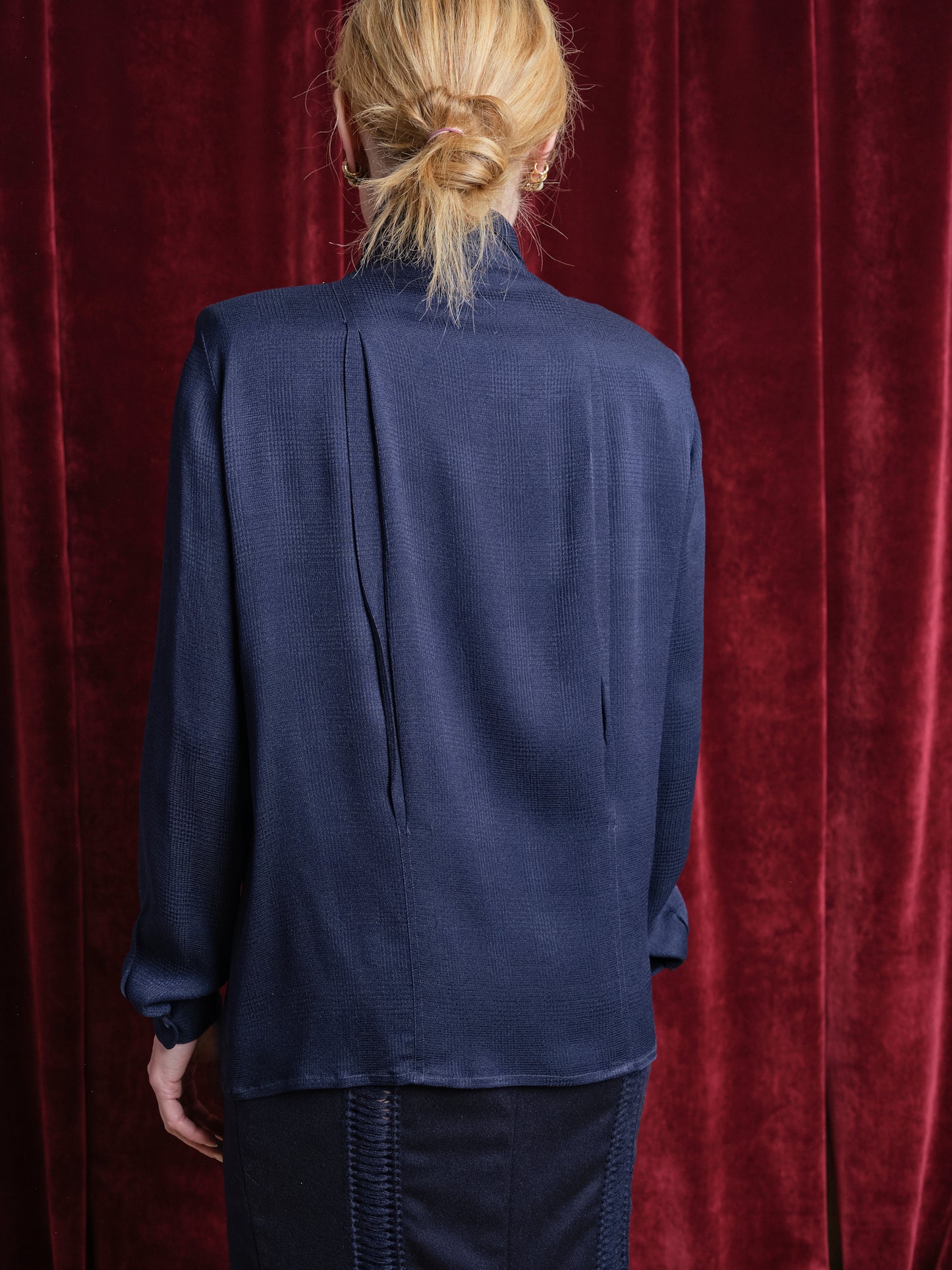 Camicia firmata Christian Dior Coordonné in seta jaquard micro principe di galles
