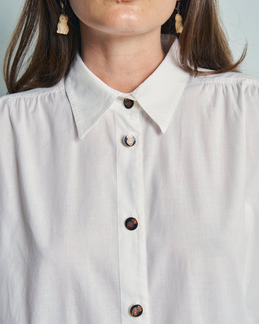 Camicia abito in cotone firmato La Perla vintage con sangallo