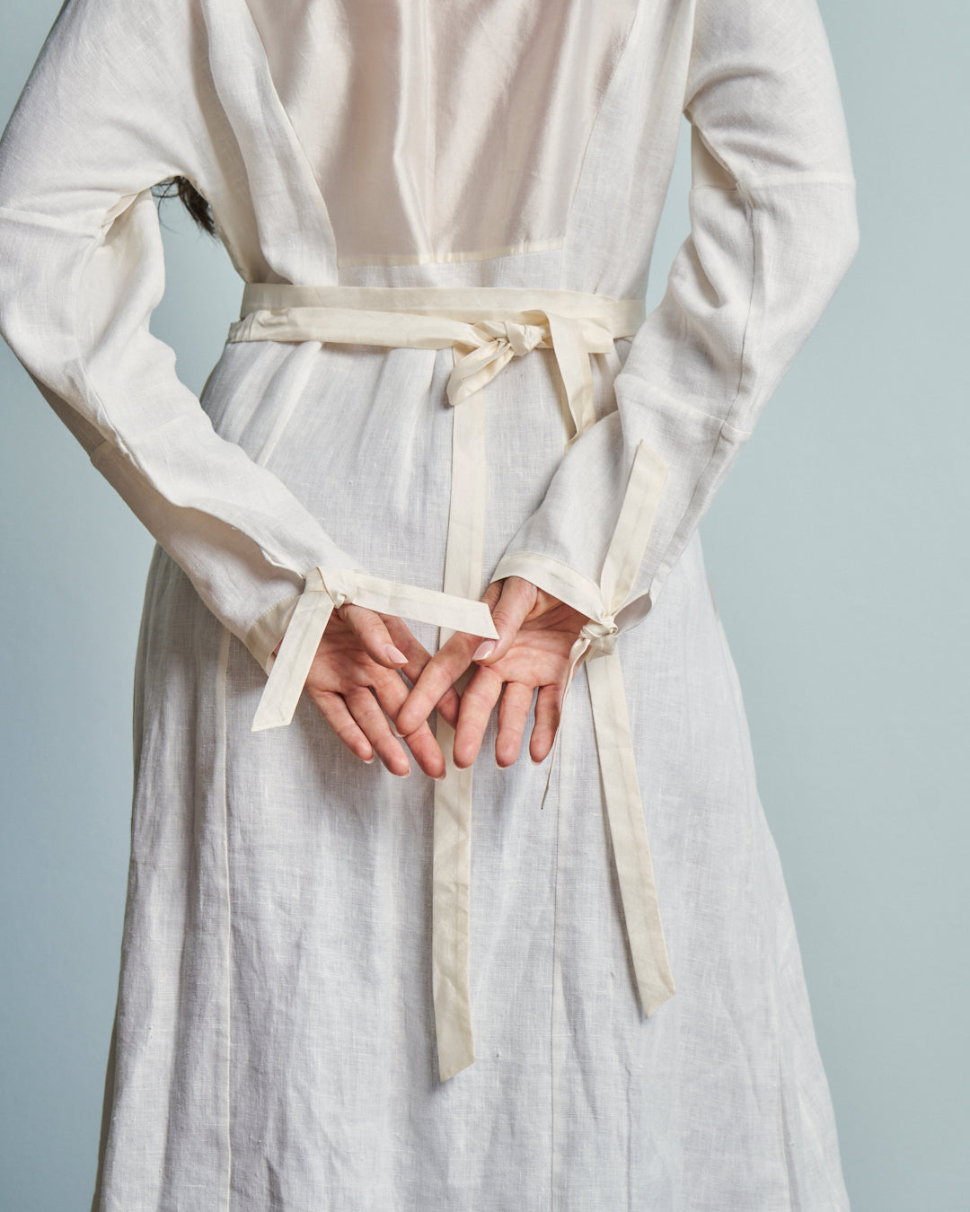 Camicia in seta e lino firmata Pollini effetto kaftano