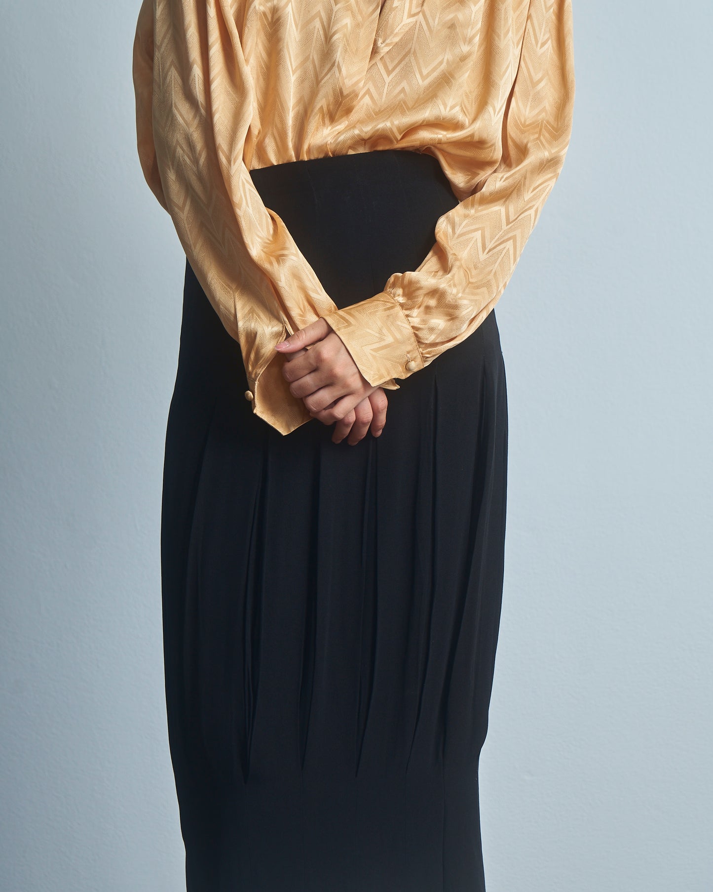 Camicia in seta Jacquard anni 80