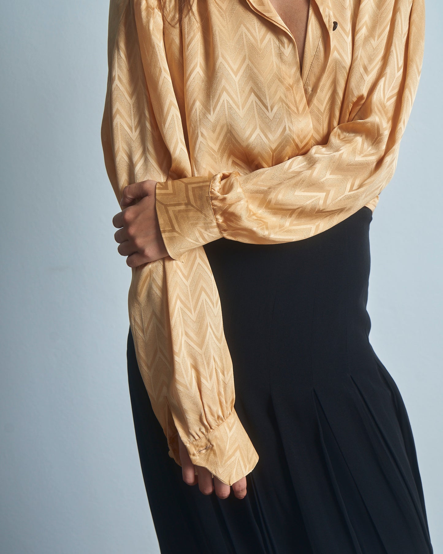 Camicia in seta Jacquard anni 80