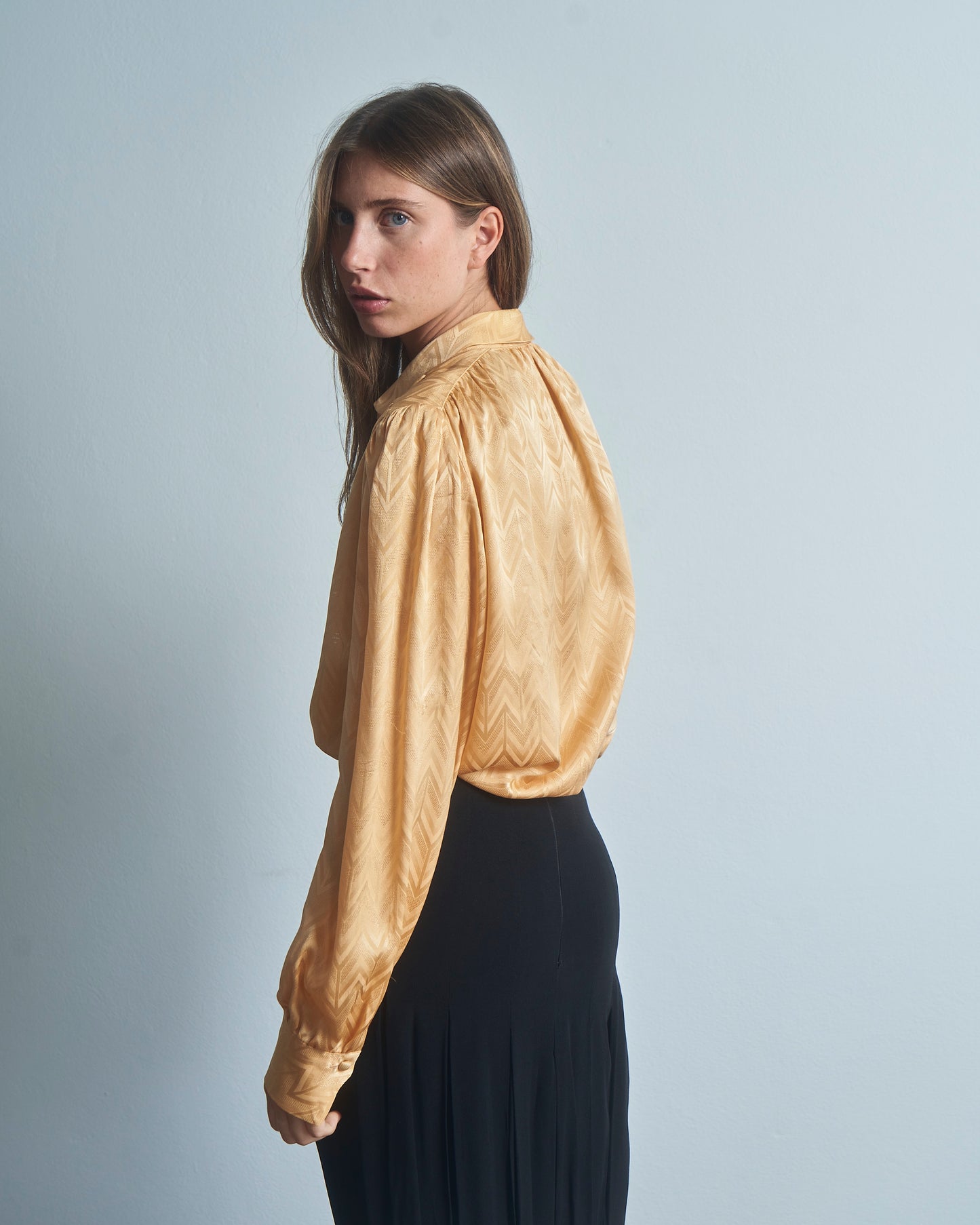 Camicia in seta Jacquard anni 80