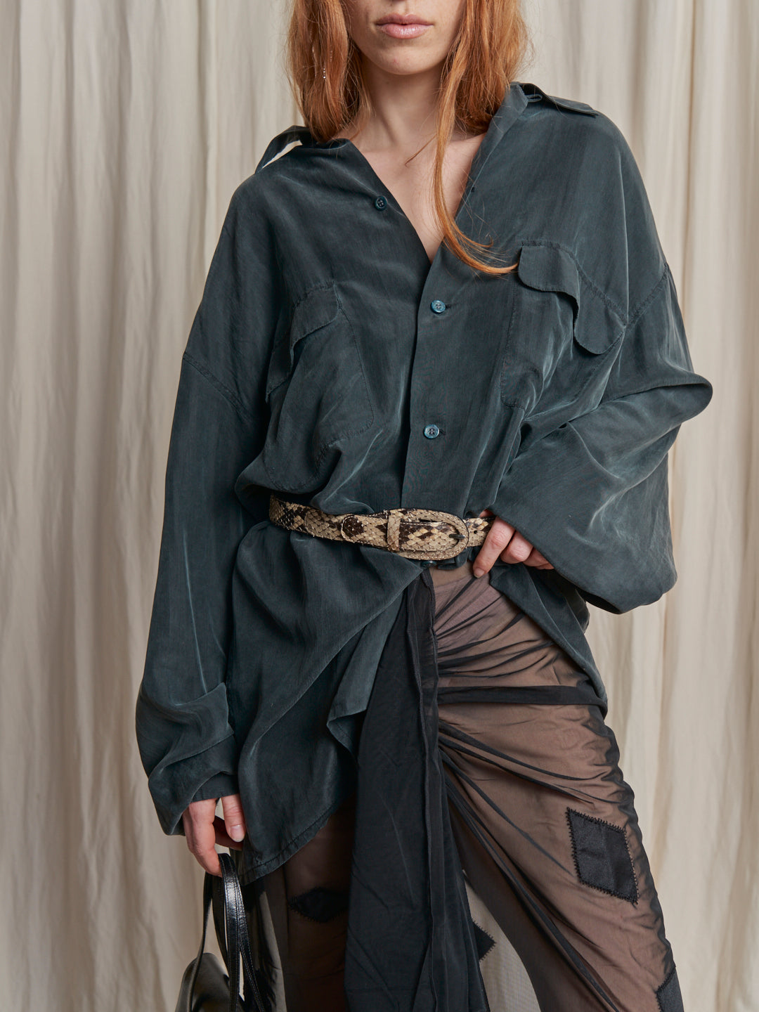 Cintura firmata Tod's in pitone