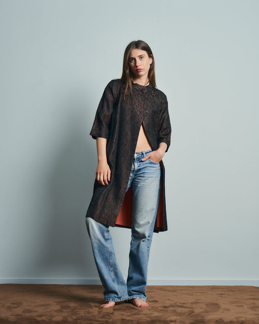 Cappotto leggero anni 60 broccato