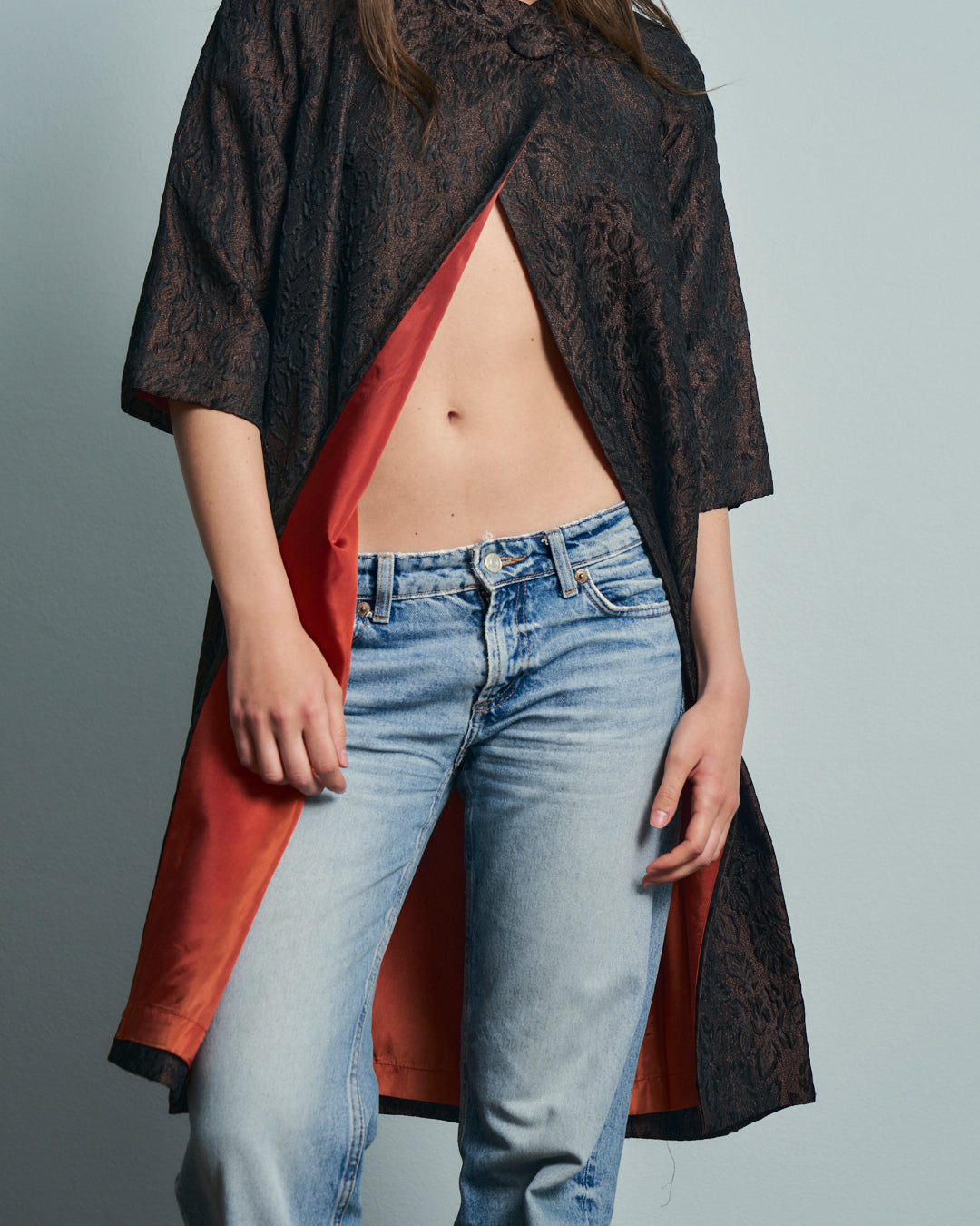 Cappotto leggero anni 60 broccato