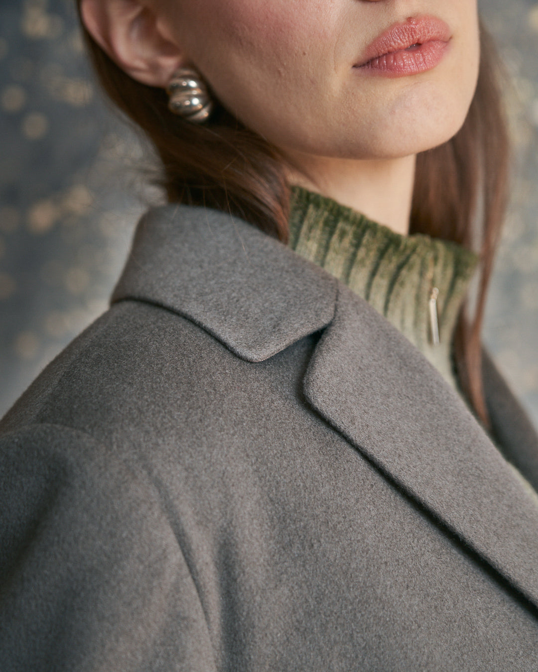 Cappotto in cashmere Burberry color salvia midi