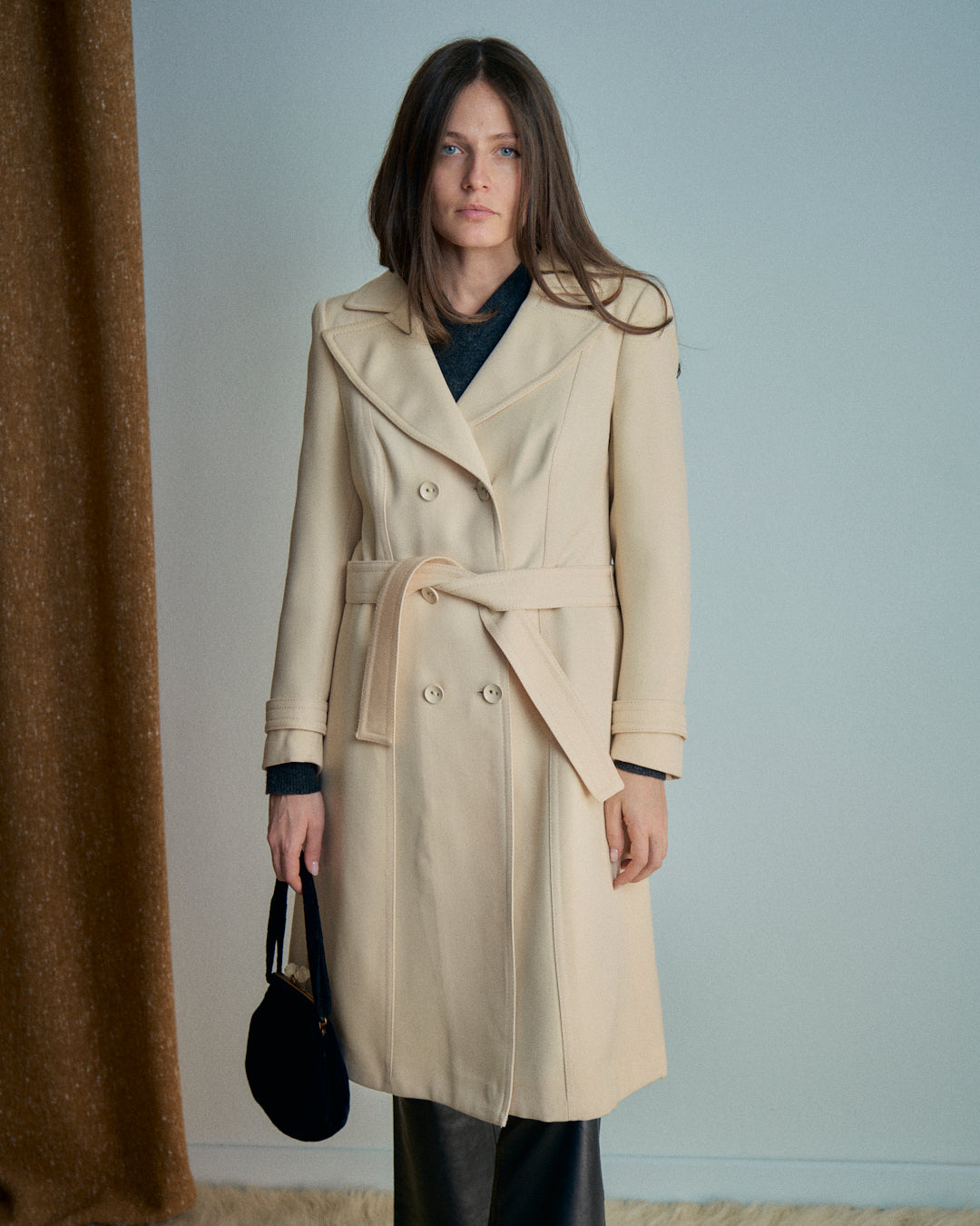 Cappotto in lana panna Rosier Milano