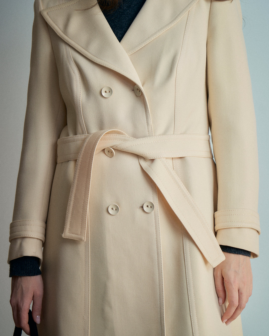 Cappotto in lana panna Rosier Milano