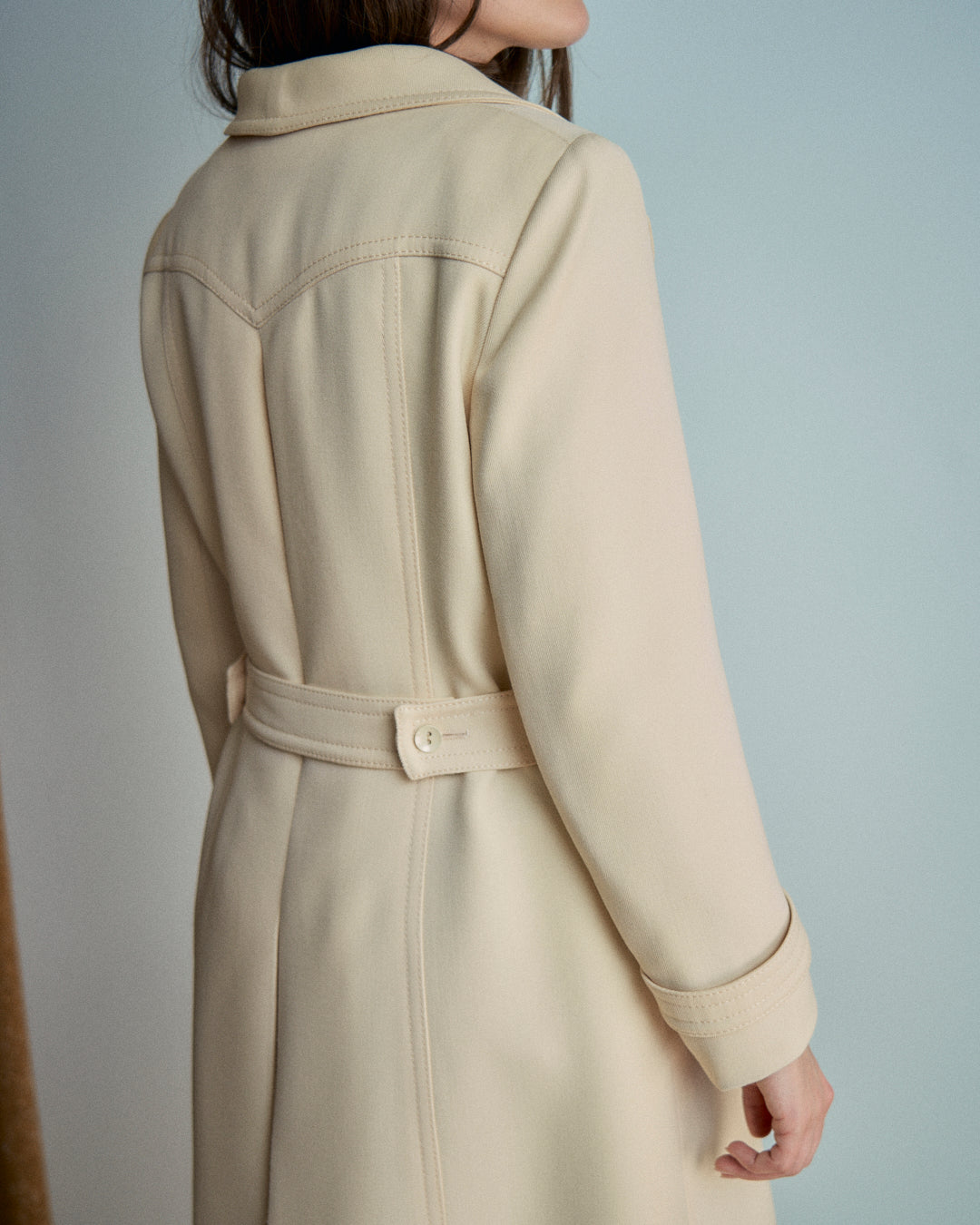 Cappotto in lana panna Rosier Milano