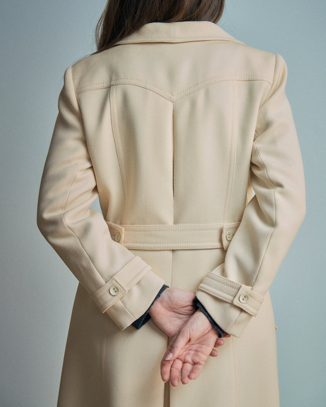 Cappotto in lana panna Rosier Milano