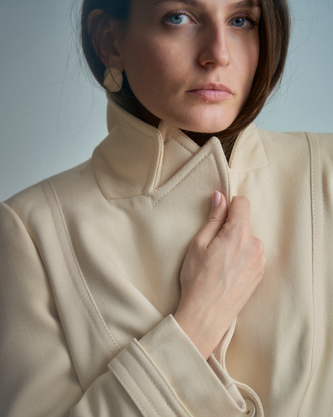 Cappotto in lana panna Rosier Milano